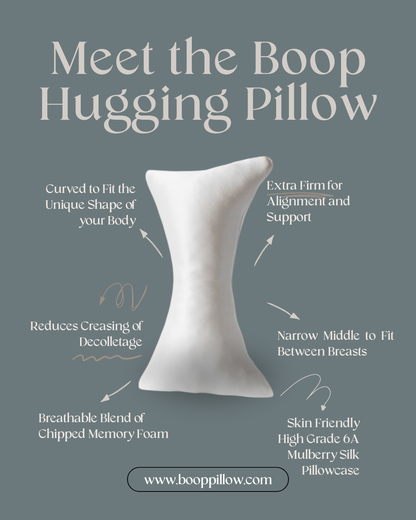 Boop Hugging Pillow + White Pillowcase Bundle